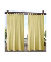 Exclusive Home Curtains Indoor - Outdoor Solid Cabana Tab Top Curtain Panel Pair