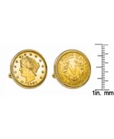 American Coin Treasures Gold-Layered 1883 First-Year-Of-Issue Liberty Nickel Bezel Coin Cuff Links