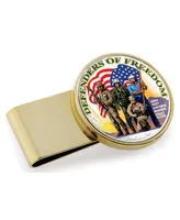 Men's American Coin Treasures Defenders of Freedom Colorized Jfk Half Dollar Stainless Steel Coin Money Clip