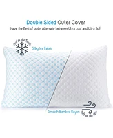 Nestl Heat and Moisture Reducing Ice Silk and Gel Infused Memory Foam 2-Pack Pillow