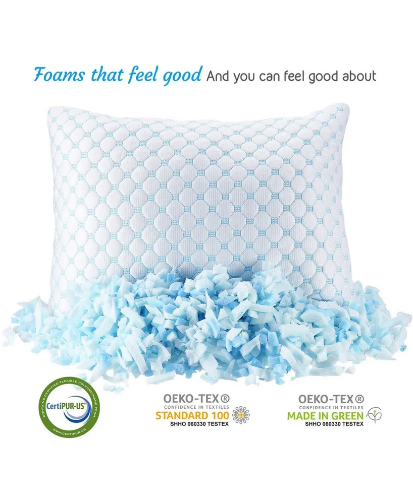 Nestl Heat and Moisture Reducing Ice Silk and Gel Infused Memory Foam Toddler Pillow - 2 pack