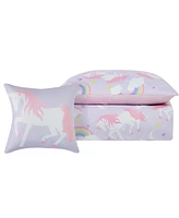 My World Rainbow Unicorn Twin 3 Piece Comforter Set