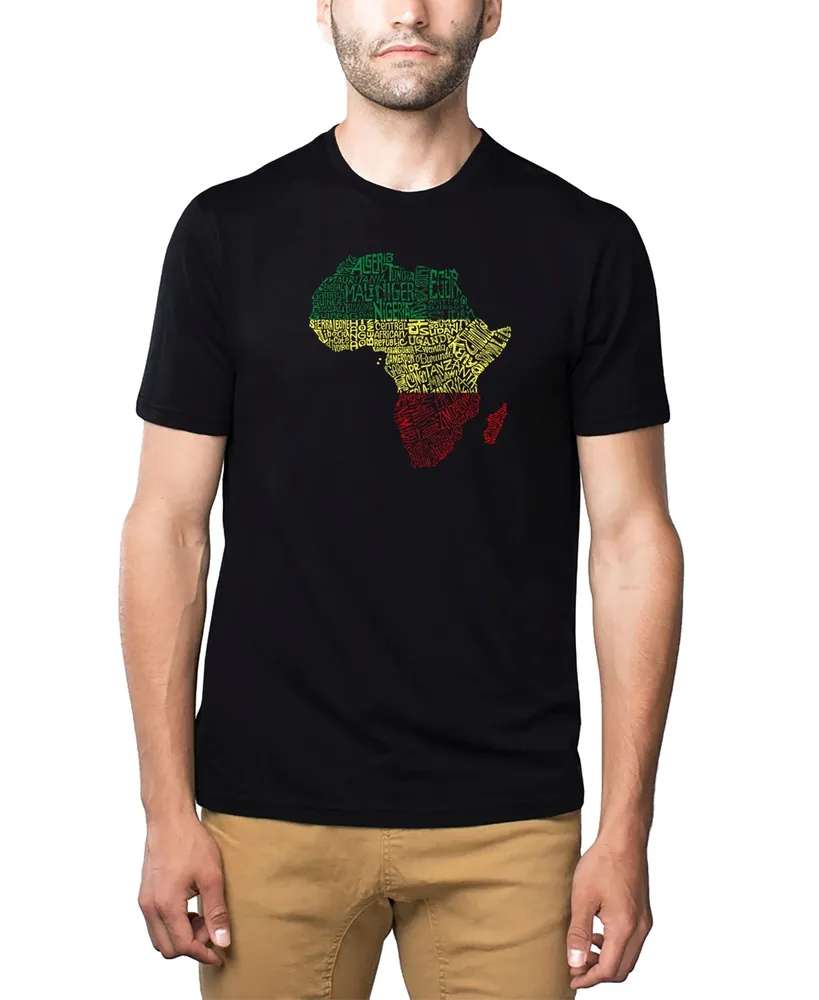 La Pop Art Men's Premium Word T-shirt - Countries Africa