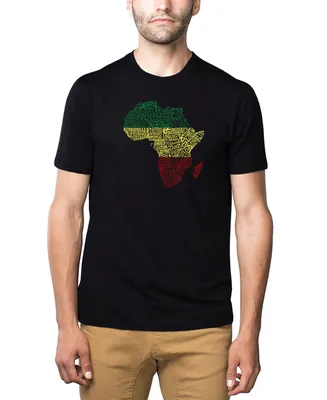 La Pop Art Men's Premium Word T-shirt - Countries Africa