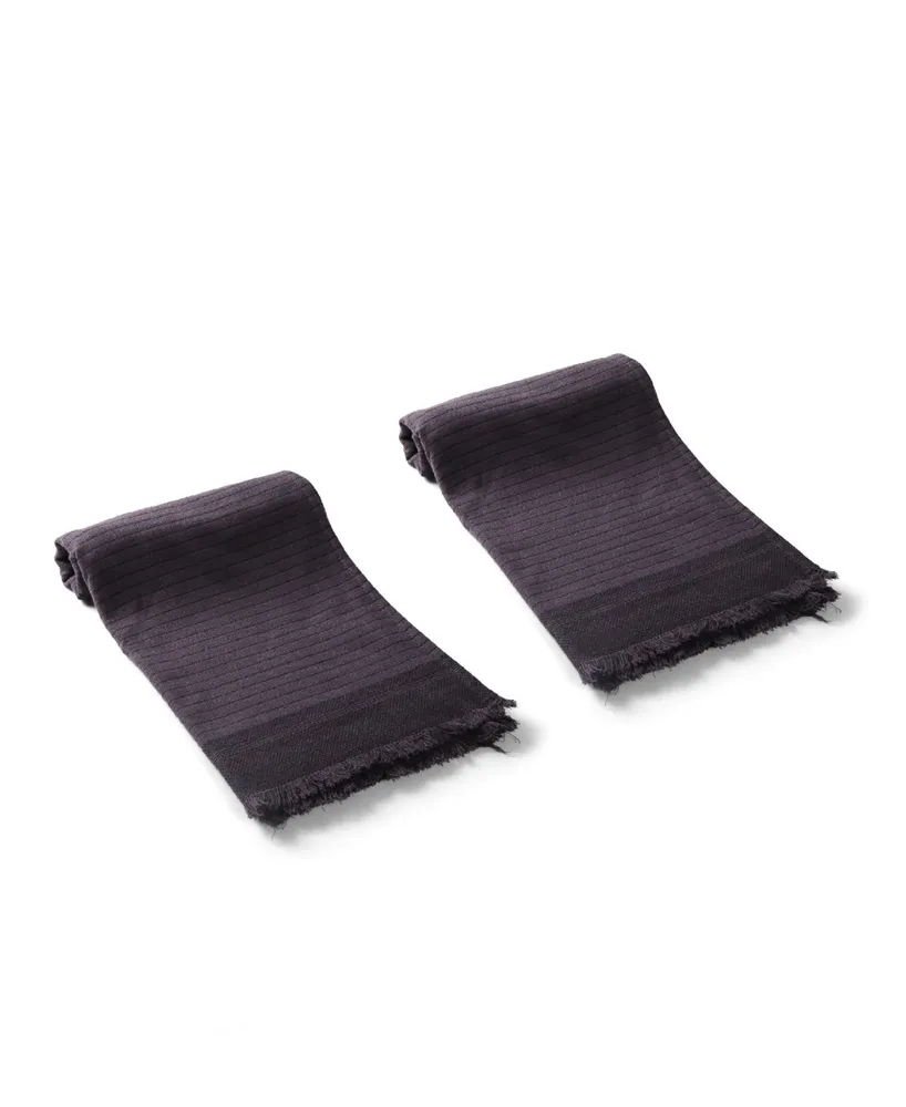 Solid Kitchen Towel Set, Black, 2 pieces