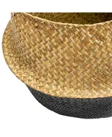 Honey Can Do Set of 2 Folding Seagrass Belly Baskets