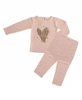 Earth Baby Outfitters Girls Dream Big Pajamas, 2 Piece Set