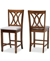 Furniture Reneau Modern and Contemporary Upholstered 2 Piece Counter Height Pub Chair Set