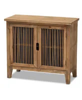 Furniture Clement Rustic Transitional 2 Door Spindle Accent Storage Cabinet