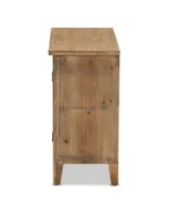 Furniture Clement Rustic Transitional 2 Door Spindle Accent Storage Cabinet