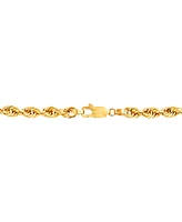 Men's Glitter Rope 24" Chain Necklace (4.5mm) in 14k Gold