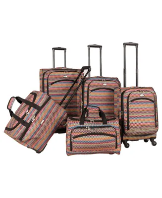 American Flyer 5 Piece Spinner Luggage Set