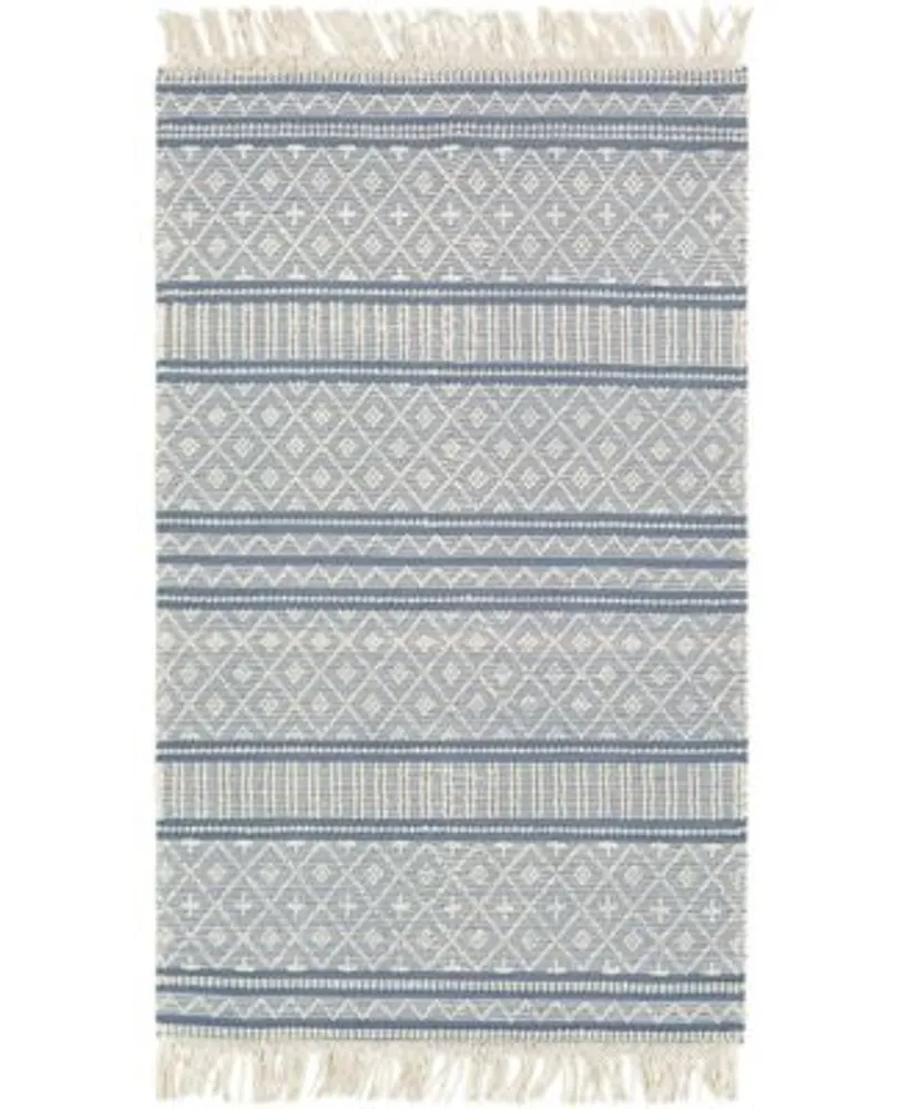 Closeout Surya Farmhouse Tassels Fts Denim Rug