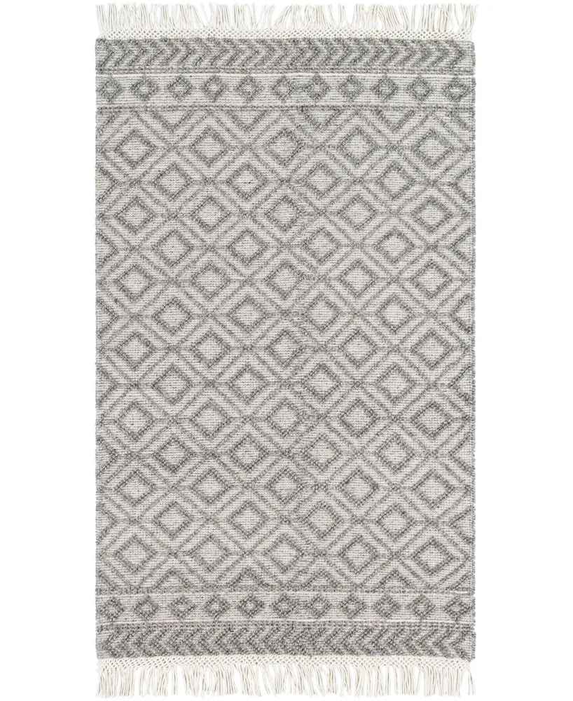 Closeout! Farmhouse Tassels Fts-2302 Black 6' x 9' Area Rug