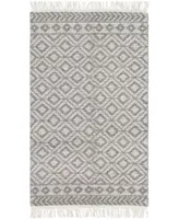 Closeout! Farmhouse Tassels Fts-2302 Black 6' x 9' Area Rug