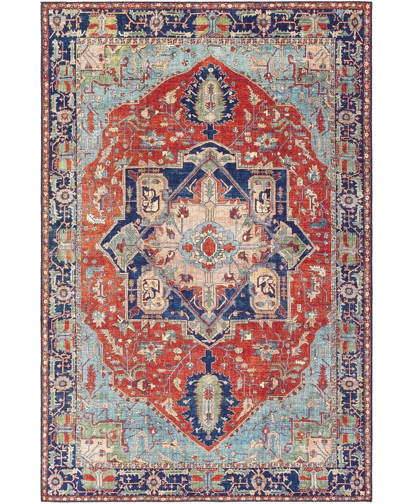 Livabliss Iris Irs-2308 Red 3'6" x 5'6" Area Rug