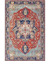 Livabliss Iris Irs-2308 Red 3'6" x 5'6" Area Rug