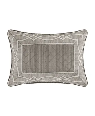 J Queen New York Deco Decorative Pillow, 96" x 110" - Silver