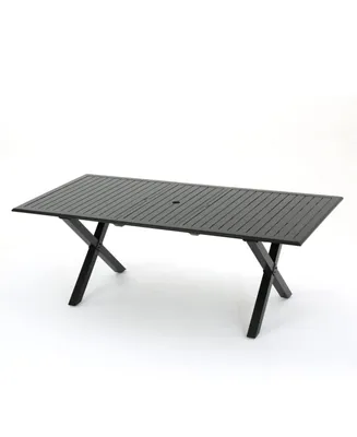 Noble House Exuma Outdoor Expandable Cast Rectangular Dining Table
