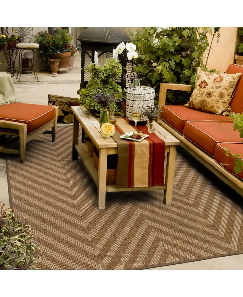 Jhb Design Magu MAG02 Tan 2'5" x 4'5" Outdoor Area Rug