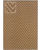 Jhb Design Magu MAG02 Tan 3'7" x 5'6" Outdoor Area Rug