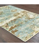 Jhb Design Creation CRE01 Blue 9' x 12' Area Rug