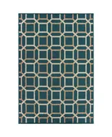 Oriental Weavers Latitude 806B3 Blue 7'10" x 10' Outdoor Area Rug