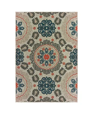 Oriental Weavers Latitude 1903W Gray 5'3" x 7'3" Outdoor Area Rug