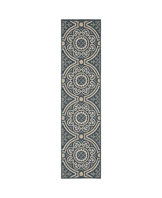 Oriental Weavers Latitude 609 Blue 1'10" x 7'6" Runner Rug