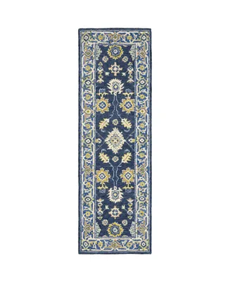 Jhb Design Garden GAR05 Navy 2'6" x 8' Runner Rug