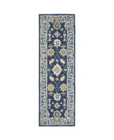 Jhb Design Garden GAR05 Navy 2'6" x 8' Runner Rug