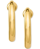 Polished Clip-On Hoop Earrings in 14k Gold