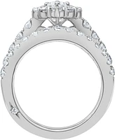 Certified Diamond Pear Halo Bridal Set (2 ct. t.w.) in 18k White, Yellow or Rose Gold