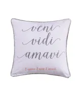 Levtex Darcy Veni Vidi Amavi Decorative Pillow, 18" x 18"