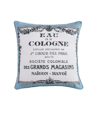 Levtex Montecito Vintage French Decorative Pillow, 18" x 18"