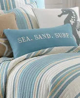 Levtex Maui Sea Sand SurfTrim Decorative Pillow, 12" x 24"