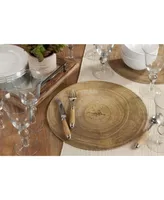 Saro Lifestyle Wood Print Placemat Set of 4