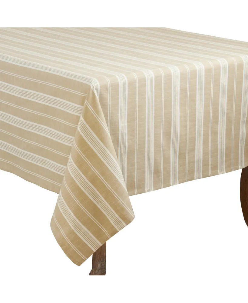 Saro Lifestyle Striped Tablecloth