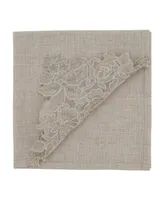 Saro Lifestyle Embroidered Lace Napkin Placemat Set of 2