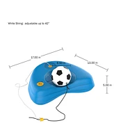 Hey Play Soccer Rebounder - Reflex Training Set With Fillable Weighted Baseand Ball With Adjustable String Attached - Kids Sport Practice Equipment