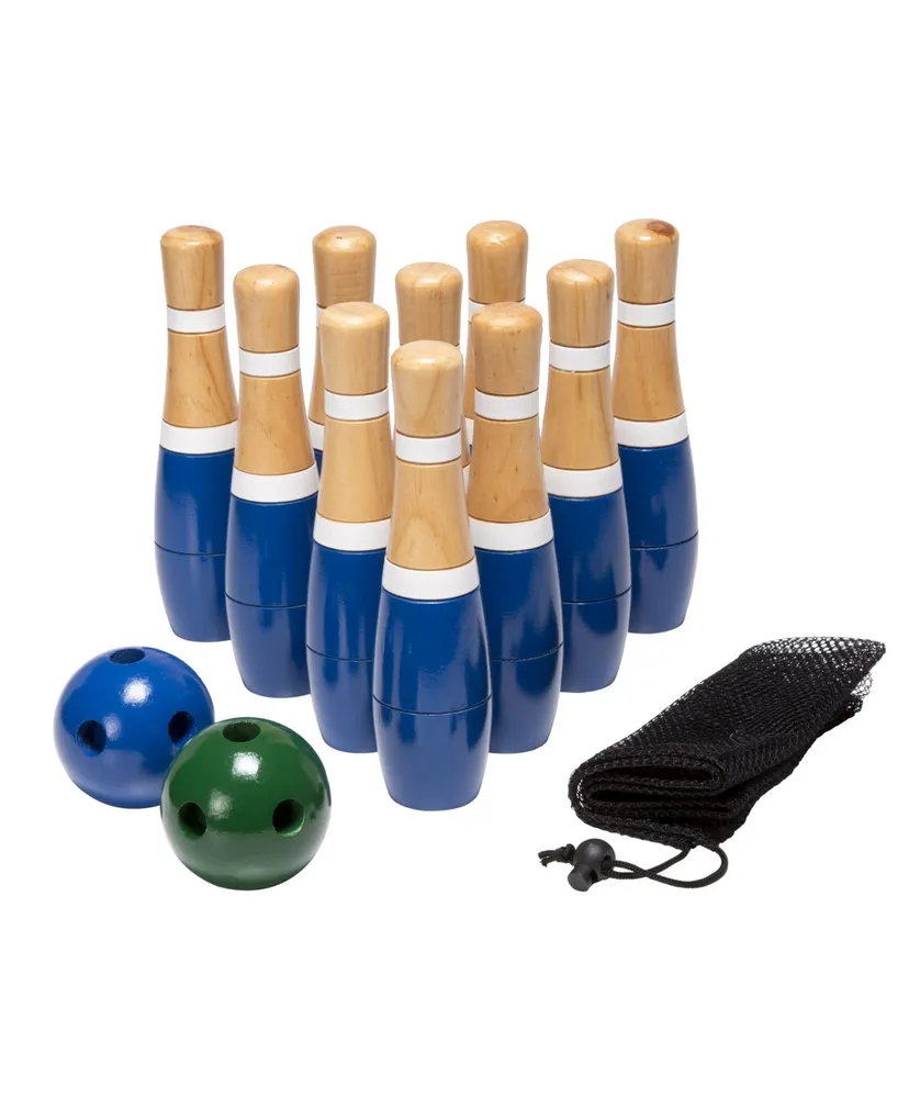 Hey Play 8 Inch Wooden Lawn Bowling Set