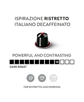 Nespresso Capsules OriginalLine, Ristretto Decaffeinato, Dark Roast Espresso Coffee, 50-Count Espresso Pods
