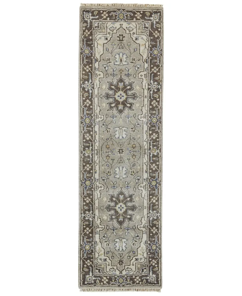 Feizy Ustad R6112 Ivory 2'6" x 8' Runner Rug