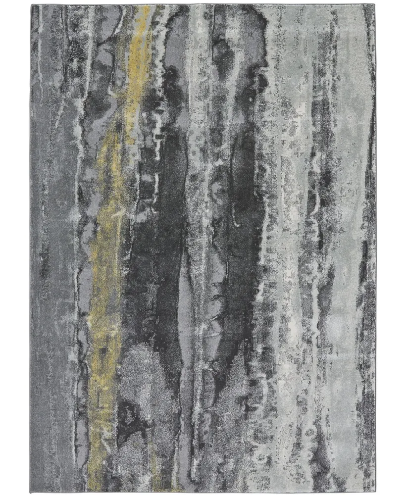 Feizy Bleecker R3606 Charcoal 5' x 8' Area Rug