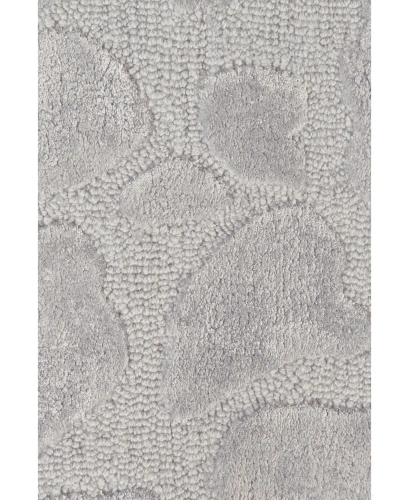 Feizy Mali R8629 Silver 5' x 8' Area Rug