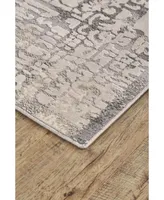 Feizy Prasad R3683 Gray 5' x 8' Area Rug