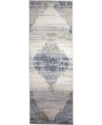 Feizy Marigold R3831 White 2'10" x 8' Runner Rug