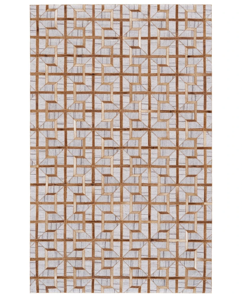 Feizy Fannin R0756 Gray 5' x 8' Area Rug