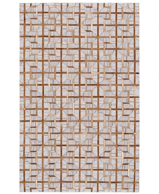 Feizy Fannin R0756 Gray 5' x 8' Area Rug