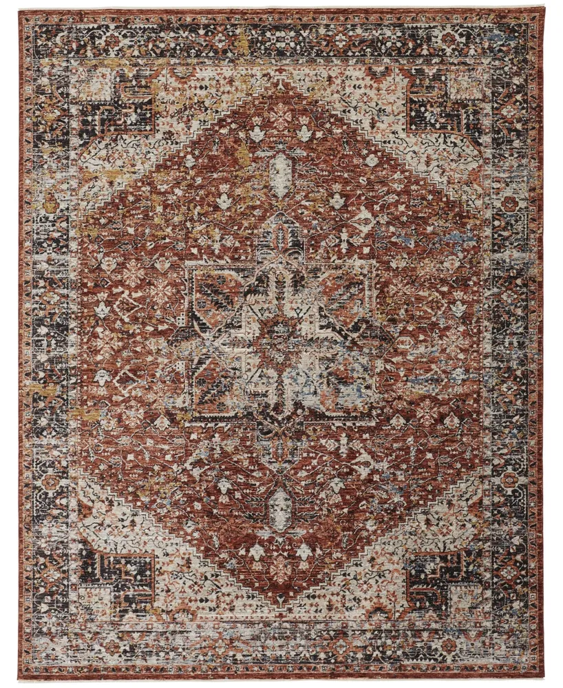 Feizy Caprio R3960 Rust 2'6" x 8' Runner Rug